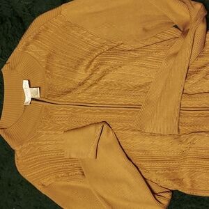 Coogi like vintage grandpa zip up cardigan 80 percent silk